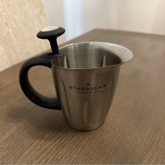 Starbucks Coffee Milk Frothing 16oz Steel Creamer‎ Steam Pitcher Cup Temp Gauge - Picture 5 of 6